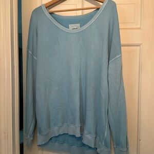 Aerie oversized blue crewnwck